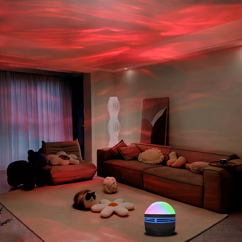 USB-Powered LED Northern Lights - Perfect for Bedroom Ambiance, Home Theater Decor, Halloween & Christmas - Available in Black or White, Christmas Decor