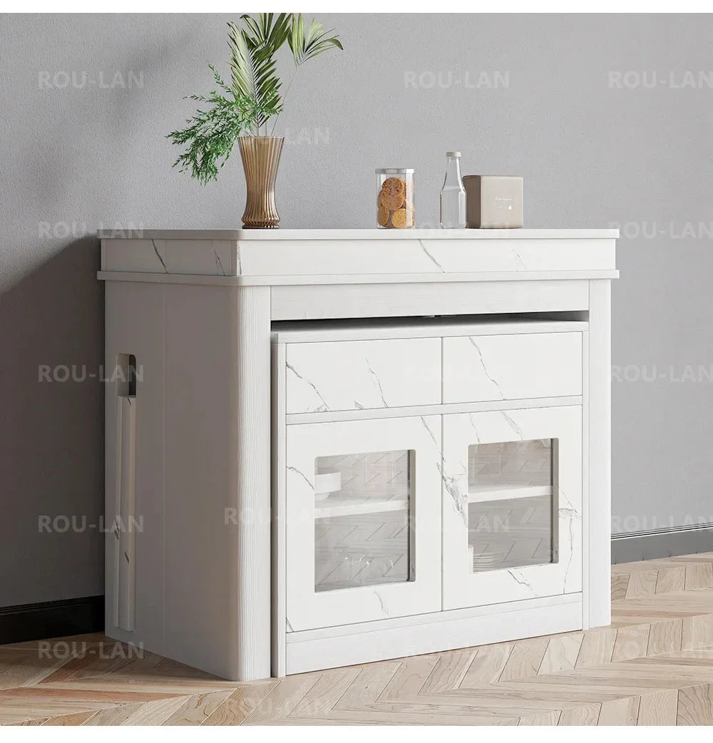 Modern Extendable Dining Table Rectangle Sideboard With Storage Kitchen Table Mesas De Comedor Mesa De Comedor Mesa Plegable