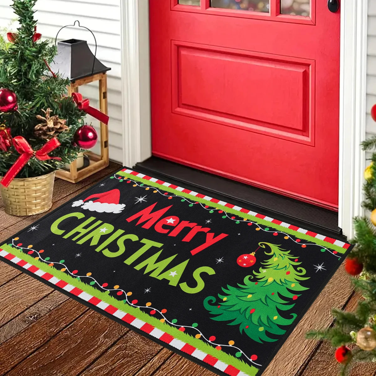 Christmas Welcome Doormat Outdoor Carpet Merry Christmas Decorations For Home 2025 Navidad Xmas Ornament Gifts New Year Decor