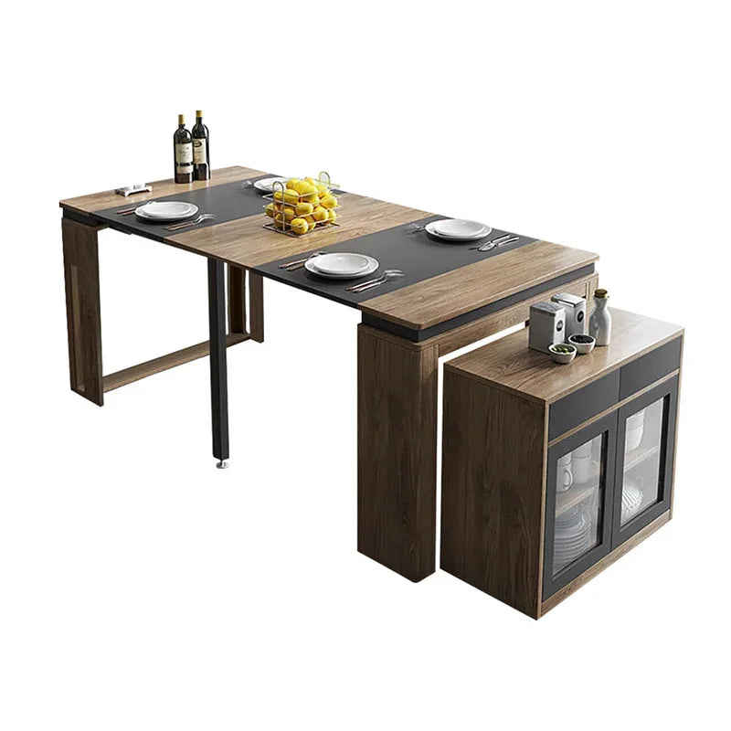 Modern Extendable Dining Table Rectangle Sideboard With Storage Kitchen Table Mesas De Comedor Mesa De Comedor Mesa Plegable
