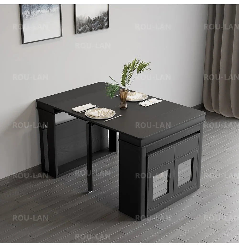 Modern Extendable Dining Table Rectangle Sideboard With Storage Kitchen Table Mesas De Comedor Mesa De Comedor Mesa Plegable