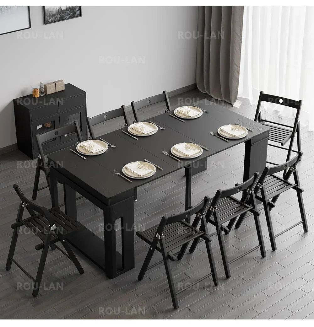 Modern Extendable Dining Table Rectangle Sideboard With Storage Kitchen Table Mesas De Comedor Mesa De Comedor Mesa Plegable