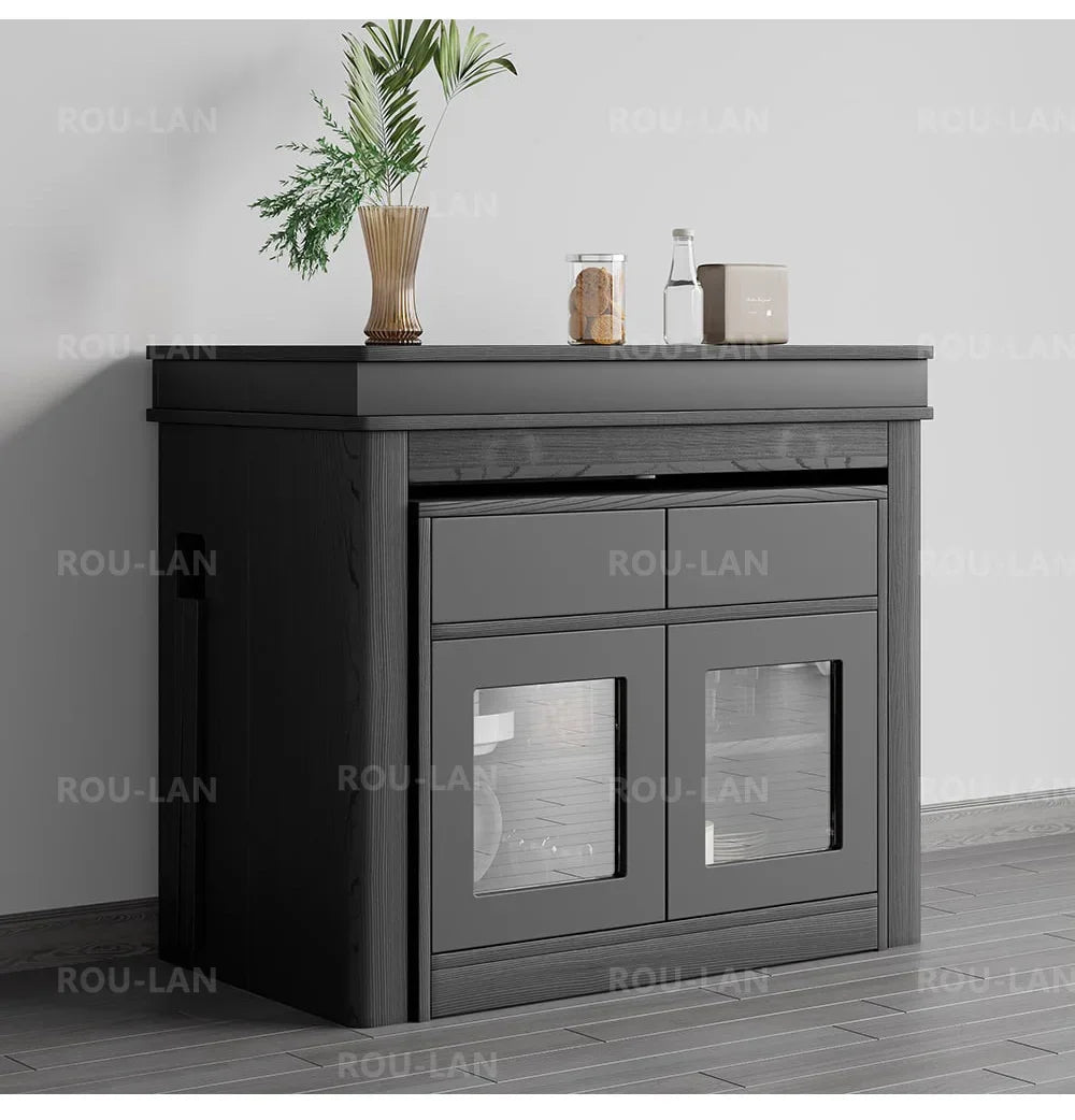 Modern Extendable Dining Table Rectangle Sideboard With Storage Kitchen Table Mesas De Comedor Mesa De Comedor Mesa Plegable