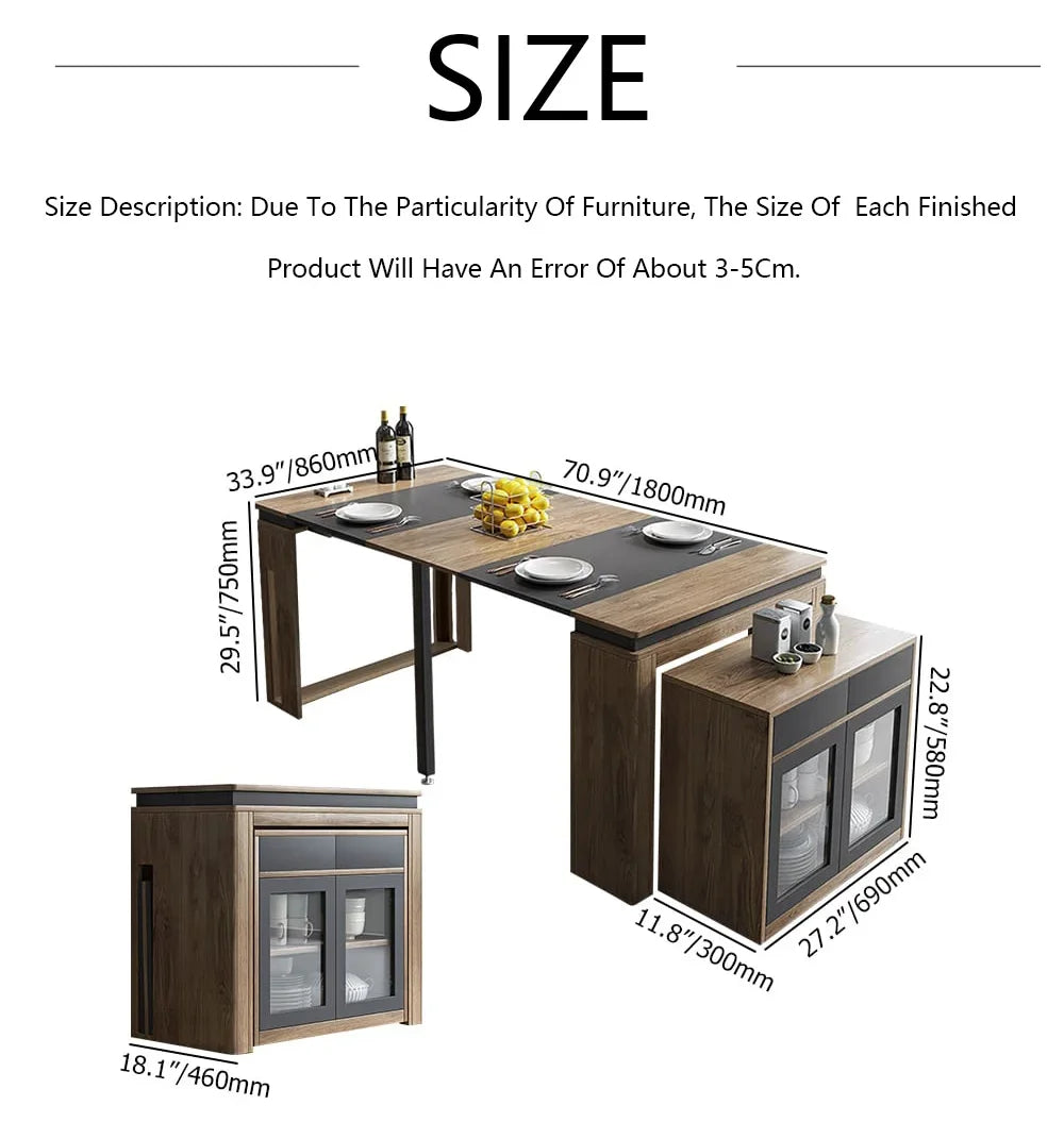 Modern Extendable Dining Table Rectangle Sideboard With Storage Kitchen Table Mesas De Comedor Mesa De Comedor Mesa Plegable