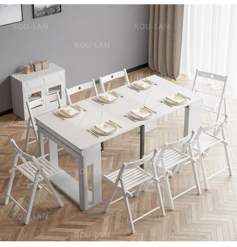Modern Extendable Dining Table Rectangle Sideboard With Storage Kitchen Table Mesas De Comedor Mesa De Comedor Mesa Plegable