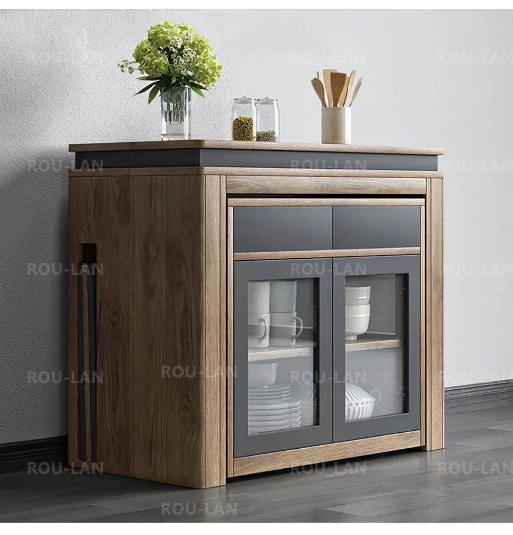 Modern Extendable Dining Table Rectangle Sideboard With Storage Kitchen Table Mesas De Comedor Mesa De Comedor Mesa Plegable