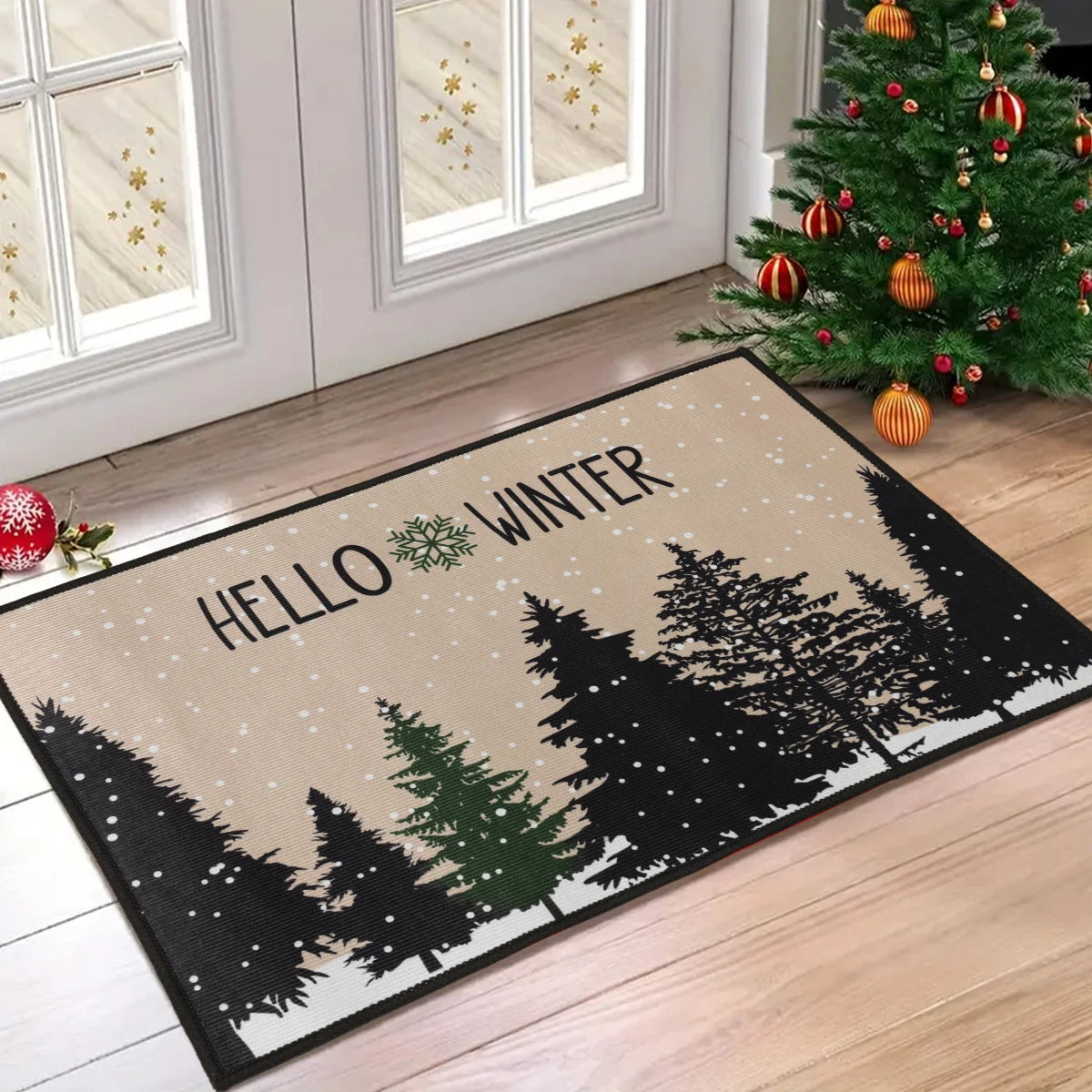 Christmas Welcome Doormat Outdoor Carpet Merry Christmas Decorations For Home 2025 Navidad Xmas Ornament Gifts New Year Decor