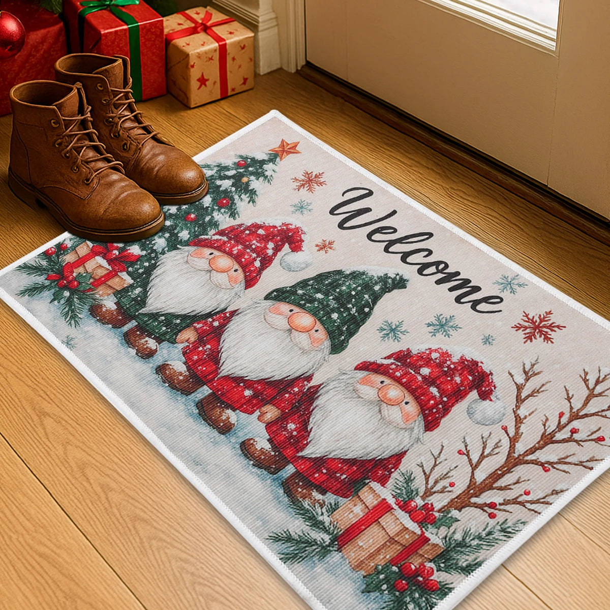 Christmas Welcome Doormat Outdoor Carpet Merry Christmas Decorations For Home 2025 Navidad Xmas Ornament Gifts New Year Decor