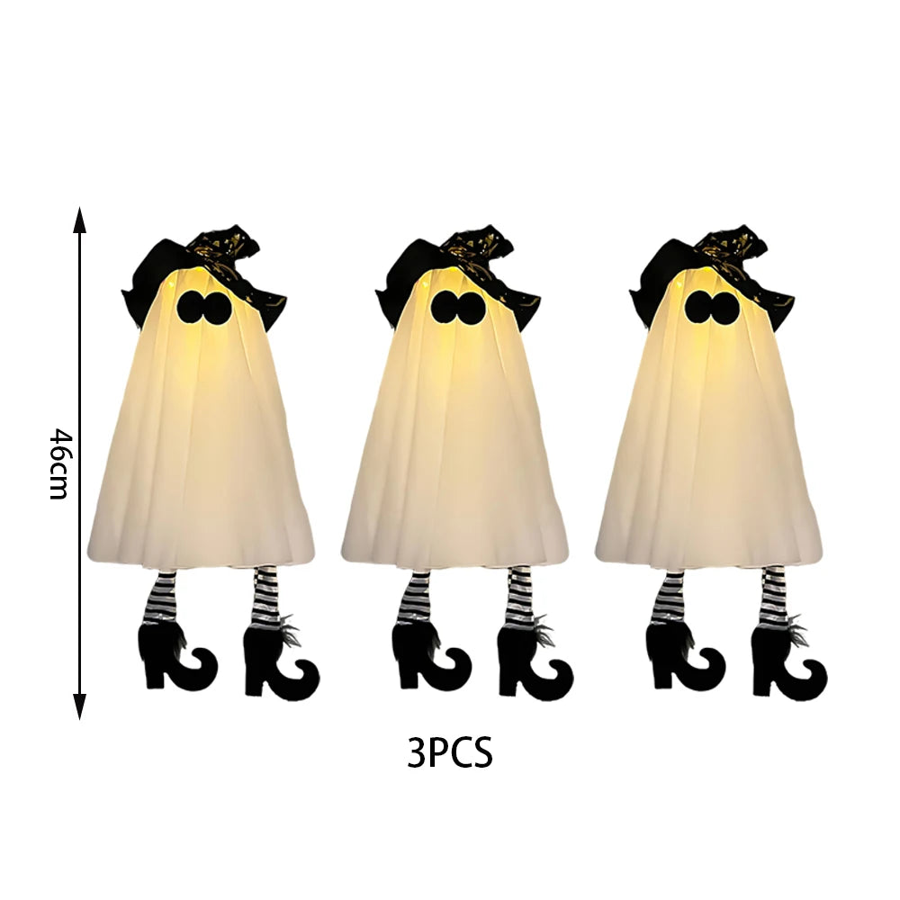Halloween LED Light Up Witch Ghost for Halloween Party Home Indoor Outdoor Yard Decoration Scary Hanging Ornaments Gift