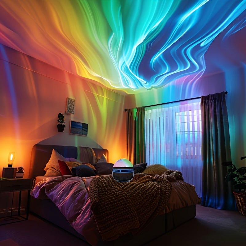 USB-Powered LED Northern Lights - Perfect for Bedroom Ambiance, Home Theater Decor, Halloween & Christmas - Available in Black or White, Christmas Decor