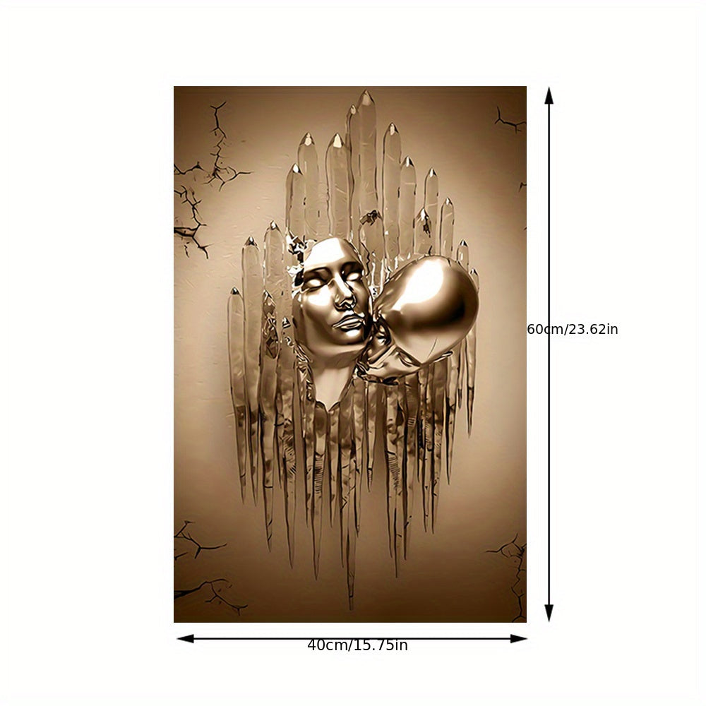 Love Couples Kissing Hug Abstract Canvas Painting - 1pc Wall Art for Bathroom Bedroom Office Living Room Home Decor - No Frame