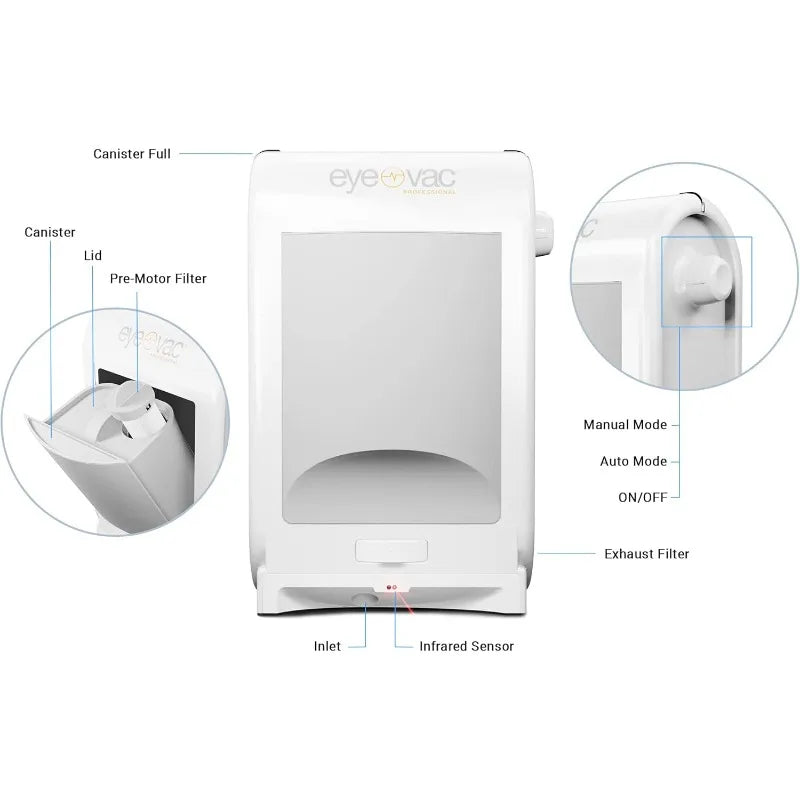 Touchless Vacuum Automatic Dustpan - Ultra Fast & Powerful - Great For Sweeping Salon Pet Hair Food Dirt Kitchen