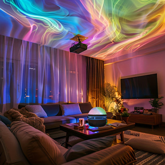 USB-Powered LED Northern Lights - Perfect for Bedroom Ambiance, Home Theater Decor, Halloween & Christmas - Available in Black or White, Christmas Decor
