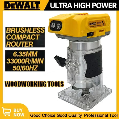 Dewalt Electric Trimmer Brushless 33000RPM Cordless Woodworking Trimming Machine Wood Router Milling Engraving Slotting Machine