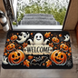 VIKAMA Halloween Carpet Cute Ghost Pumpkin Doormat Welcome Mat Rug For Bedroom  Live Room Carpet Outdoor Carpet Home Decoration