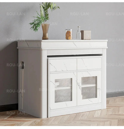 Modern Extendable Dining Table Rectangle Sideboard With Storage Kitchen Table Mesas De Comedor Mesa De Comedor Mesa Plegable