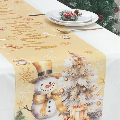 Christmas Table Runner Merry Christmas Decoration for Home Xmas Party Decor 2025 Navidad Notal Noel Ornament Happy New Year 2026