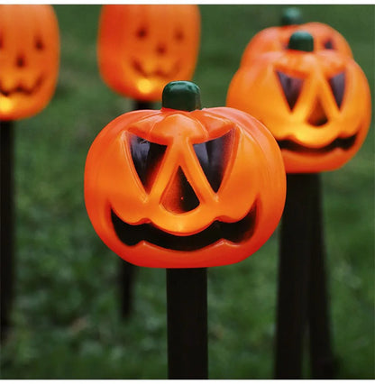 5PCS/Set Pumpkin,Ghost Solar Halloween Lights Outdoor Waterproof Pathway Light Garden Home Decoration Lamp Halloween Accessories