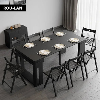 Modern Extendable Dining Table Rectangle Sideboard With Storage Kitchen Table Mesas De Comedor Mesa De Comedor Mesa Plegable