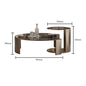 simple glass coffee table designer creative cream wind apartment living room household stainless steel tea table combination