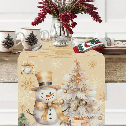 Christmas Table Runner Merry Christmas Decoration for Home Xmas Party Decor 2025 Navidad Notal Noel Ornament Happy New Year 2026