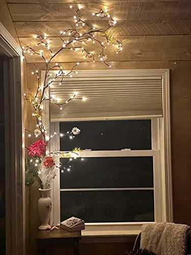 Christmas Decorations Artificial Plants Vine Tree Willow Rattan Lights 144 LED Wall Bedroom Living Room Valentine's Day Decor