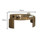 simple glass coffee table designer creative cream wind apartment living room household stainless steel tea table combination