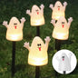 5PCS/Set Pumpkin,Ghost Solar Halloween Lights Outdoor Waterproof Pathway Light Garden Home Decoration Lamp Halloween Accessories