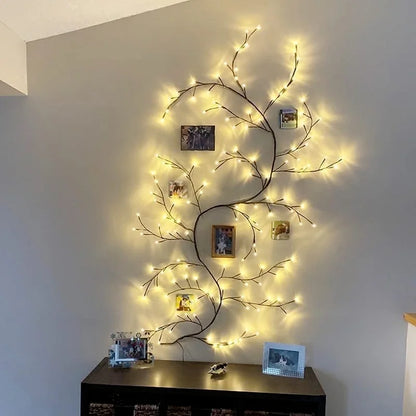 Christmas Decorations Artificial Plants Vine Tree Willow Rattan Lights 144 LED Wall Bedroom Living Room Valentine's Day Decor