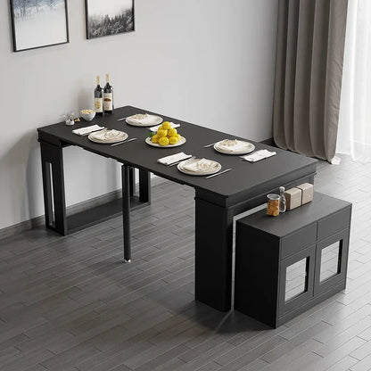 Modern Extendable Dining Table Rectangle Sideboard With Storage Kitchen Table Mesas De Comedor Mesa De Comedor Mesa Plegable