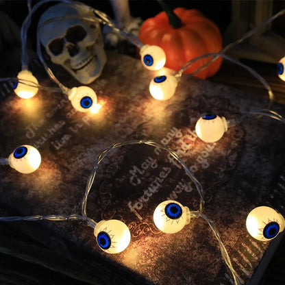 1pc Halloween String Lights Battery Powered Halloween Indoor Outdoor Lighting For Home Bedroom Birthday Party Theme Party