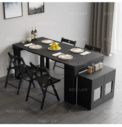 Modern Extendable Dining Table Rectangle Sideboard With Storage Kitchen Table Mesas De Comedor Mesa De Comedor Mesa Plegable