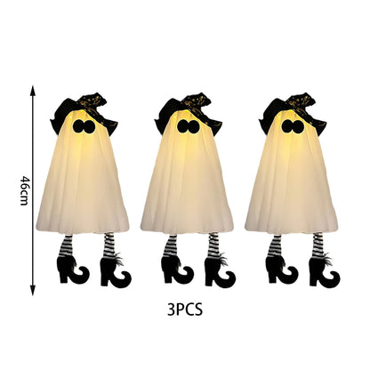 Halloween LED Light Up Witch Ghost for Halloween Party Home Indoor Outdoor Yard Decoration Scary Hanging Ornaments Gift