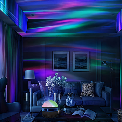 USB-Powered LED Northern Lights - Perfect for Bedroom Ambiance, Home Theater Decor, Halloween & Christmas - Available in Black or White, Christmas Decor